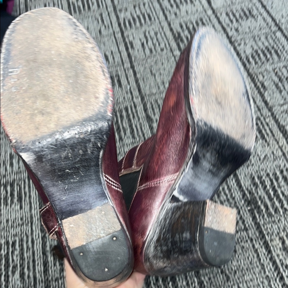 🤑⚡️SALE!🤑BED STU LIBERATE HARNESS CHELSEA burgundy BOOT BOOTIES 7M 🤑⚡️SALE!🤑 - Picture 6 of 7